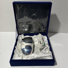 Vintage Wallace Silversmiths MU06P Silver Plated Ball Mouse w Case PS/2 New Open picture