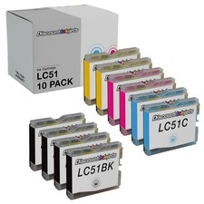 10PK LC51 LC-51 for Brother Black & Color Ink Cartridges set MFC-685cw MFC-440CN picture