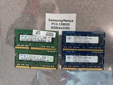 Samsung / Nanya 8GB (4x2GB) PC3-12800s DDR3 laptop memory ram picture
