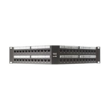 LEVITON 6A587-U48 2RU 48-PORT CATEGORY 6A 110-STYLE ANGLED PATCH PANEL, CAT6A picture