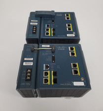 Lot of 2 Cisco IE-3000-4TC Industrial 4-Port Switch 10/100, SFP w/Power Supply picture