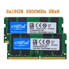 Crucial 32GB (2x16 GB) Ram DDR4 SO-DIMM 3200 MHz PC4-25600 Laptop Memory 260-Pin picture