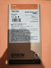 Genuine Epson T653A Orange Ink Cartridge – 200ml – Stylus Pro 4900 – OEM – New picture