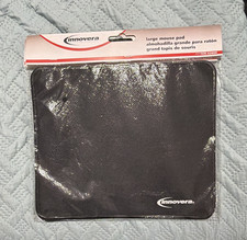 Innovera Large/XL Non-Slip Black Vinyl Mouse Pad IVR-52600 9 7/8 x 11 7/8 picture