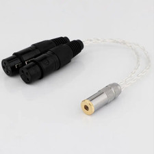 HiFi 7N OCC Silver Plated Audio Cable 4.4mm Female to XLR Balanced Audio Adapter picture
