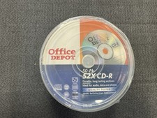 Office Depot CD-R 50 Pack 52x 700MB 80 Min Blank Discs Spindle Data New Sealed picture