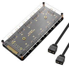 MAYWILLA 5V 3Pin ARGB LED Hub Controller,10 Way 5V 3 Pin RGB LED Splitter SAT... picture