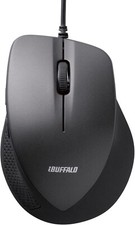 BUFFALO wired BlueLED mouse silent 5 button Black BSMBU19BK picture