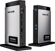 New - WAVLINK Laptop Docking Station 3 Monitors, 11-in-1 USB C Docking Station w picture