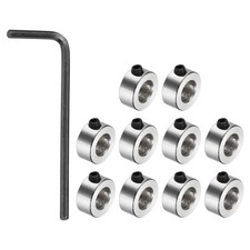 10Pack Shaft Lock Collar 6.05mm Bore 11mm OD 5mm H Collar Set Silver picture
