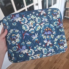 NWT Vera Bradley Padded Laptop/Ipad Sleeve Blue FLORAL BURSTS up to 13
