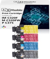 4 Pack Toner Cartridges Compatible Ricoh IM C320 C320F Cyan Magenta Yellow Black picture