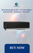 HP ProDesk 800 G3 SFF | i5-6500 3.20GHz 8GB 256 SSD | Windows 10 Pro WIFI picture