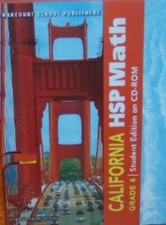 Harcourt California HSP Math Grade 4 Student Edition On CD-ROM PC MAC full text picture