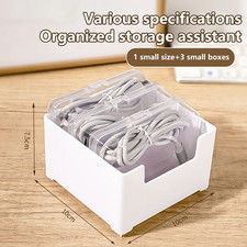 1Set Desk Storage Data Cable Storage Box Cable Organizer Bag with Power Charging picture