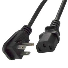 FLAT PLUG - AC Power Cable/Cord **RIGHT ANGLES** Wall Mount TV LCD LED - 3ft picture