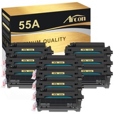 10 Pack 55A CE255A Toner Cartridge Compatible with HP LaserJet P3015d 3015n 3016 picture