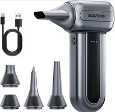 WOLFBOX MF70 Rechargeable Electric Air Duster 110000RPM 3-Speed with 5 Nozzles picture