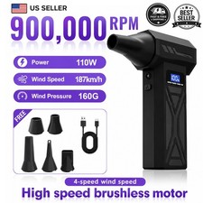 Cordless Air Duster P70 Turbo Jet Blower 900000RPM Brushless 4-Speed LED USB picture