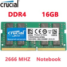 Crucial DDR4 16GB 1X16 2666 PC4-21300 Laptop 260-Pin SODIMM Notebook Memory RAM  picture