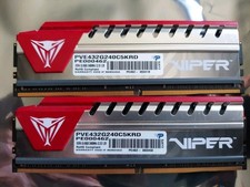 Pair Tested GOOD Patriot Viper 2x 16GB DDR4 2400 Gaming PC Memory RAM DIMM 32GB picture