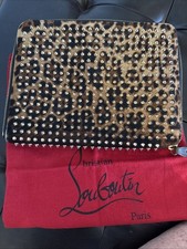 Christian Louboutin iPad Cris Case Pony Leopard Luxor w/spikes /Red Leather picture
