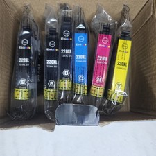 Lot of 220XL Ink Cartridges for Epson Printers (Cyan, Magenta, Yellow, 3x Black) picture