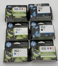 Lot of 6 Genuine HP Ink 935 3-Pack 952 Black 962XL Cyan Original picture