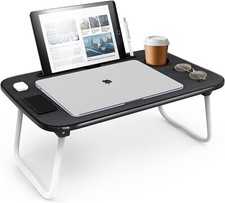 Mesa De Ordenador Escritorio Para Cama Laptop Portatil Plegable Color Marrón NEW picture