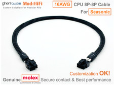 ⚡️16AWG CPU 8P Cable for Seasonic FOCUS Gold GM650 GX750 GX1000 -📏70cm/27 inch picture