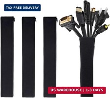 JOTO 4 Pack Cable Management Sleeve, 19-20 Inches Cord Organizer System with Zip picture