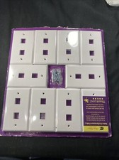 2 Port Keystone Wall Plate, 10 Pack, White Ethernet Wall Cover, Bates Choice. picture
