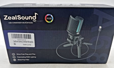 Zealsound USB Condenser Microphone BKD-11 Pro/A68 RGB Gaming Mike NEW OPEN BOX picture