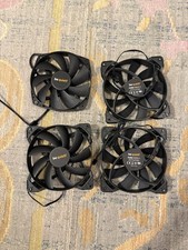 Lot of 4 Pure Wings 2 140mm Case Fan Lot 4 3-Pin 900rpm 61.2 CFM Black picture