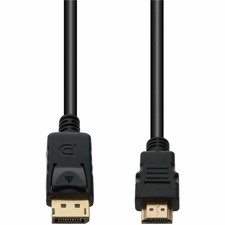 AddOn 10ft DisplayPort Male to HDMI Male Cable, Black DISPORT2HDMIMM10F picture