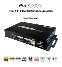 Zuum Media SP 1X2 Pro Series (power adapters are not included) HDMI 1 IN- 2 OUT picture