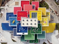 Landscape architecture building cityscape city aerial Custom Gaming Mat Desk picture
