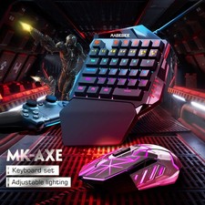 MAGEGEE MK-AXE Wired One-Handed Gaming Keypad LED Backlit QWERTY Black/Red picture