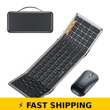 ProtoArc XKM01 Wireless Foldable Keyboard and Mouse Combo - Black Gray picture
