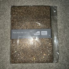Gold Glitter MacBook Air 13” Case – Fits A2681 (2022) – Hard Shell Bling Cover picture