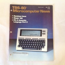 Vtg Apr 1983 TRS-80 Microcomputer News Database Issue Model 100 PC-2 Assembly picture