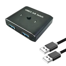 USB2.0 Switch with 2Pack Usb2.0 Cable(1M), Bi-Directional 1 in 2 Out/2 in 1 O... picture