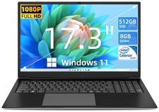 2026 SGIN Laptop 17.3 Intel Processor N4020 8GB 512GB SSD WiFi BT4.2 Win11 HDMI picture