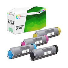4Pk TCT Premium C5500 BCMY for Okidata C5500 C5650 C5800 Compatible Toner picture