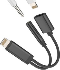 2 in 1 Lightning to 3.5mm AUX Adapter Headphone Charger Splitter Audio Cable picture