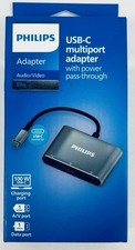 NEW Philips USB C Hub Power Pass Through 3-in-1 Multiport Adapter Elite - D6 picture