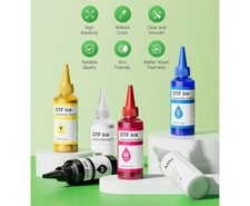 DTF Ink-600ml Cyan, Magenta, Yellow, Black and 2 White *NEW AND IN THE BOX* picture