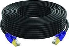Cat7Ethernet Cable 100ft RJ45 600MHz Heavy Duty Indoor Outdoor Waterproof Copper picture