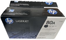 Two HP 80A (CF280A) Toner Cartridges. Both: new one sealed one opened but unused picture