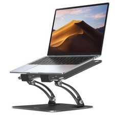 Nulaxy Fully Adjustable Laptop Stand for Desk, Dual Foldable Computer Black picture